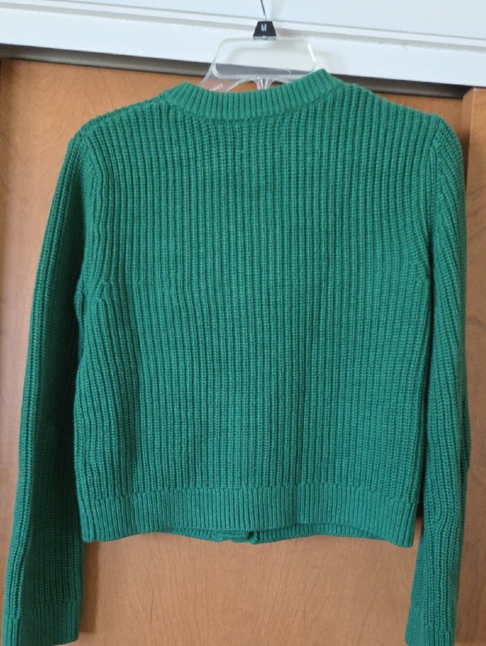 H&M Green Ribbed Button-Front Cardigan - Picture 6 of 8